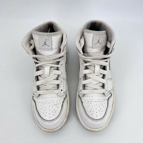 Nike Jordan 1 Phat White Wolf Grey Youth Sneaker Shoes 364772 102 Size 3 Y - Picture 4 of 12